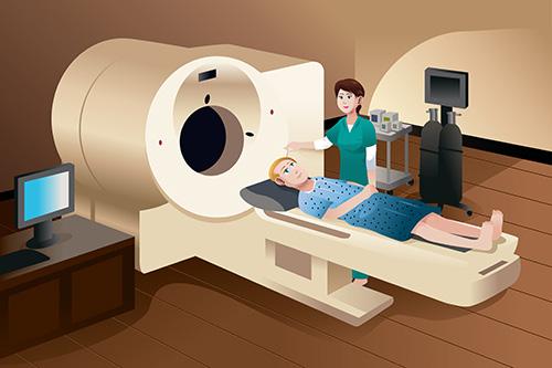 mei 2017 CT-scan CT staat voor Computer Tomografie, waarbij tomografie is afgeleid van het Griekse woord snijden, zoals in de anatomie.