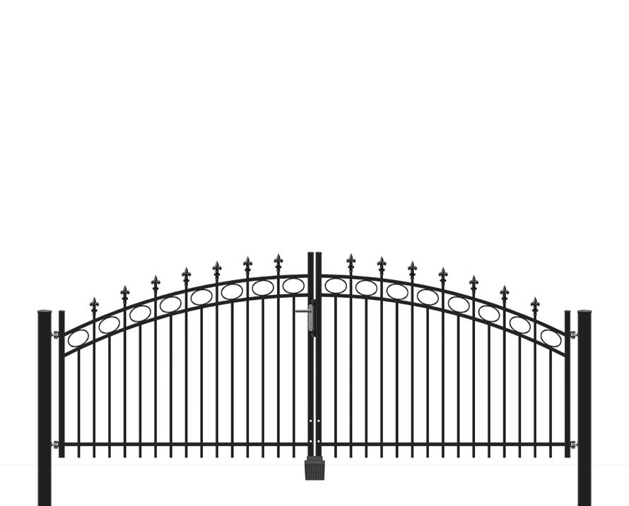 5 Inhoud De prijzen die u ziet gaan per centimeter en is compleet geleverd. Dit is inclusief poortdelen, palen, scharnieren, kruk, cilinder, slot, slotvanger, grondgrendel en grondstop.