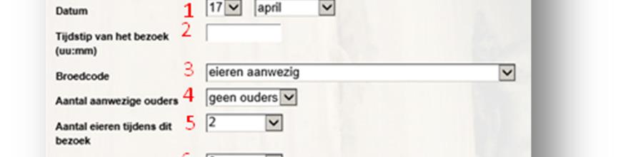 U kunt net zoveel bezoeken aanmaken als u wilt. Klik op Maak bezoek 1. De huidige datum wordt weergegeven. U kunt de datum aanpassen, het jaartal niet.