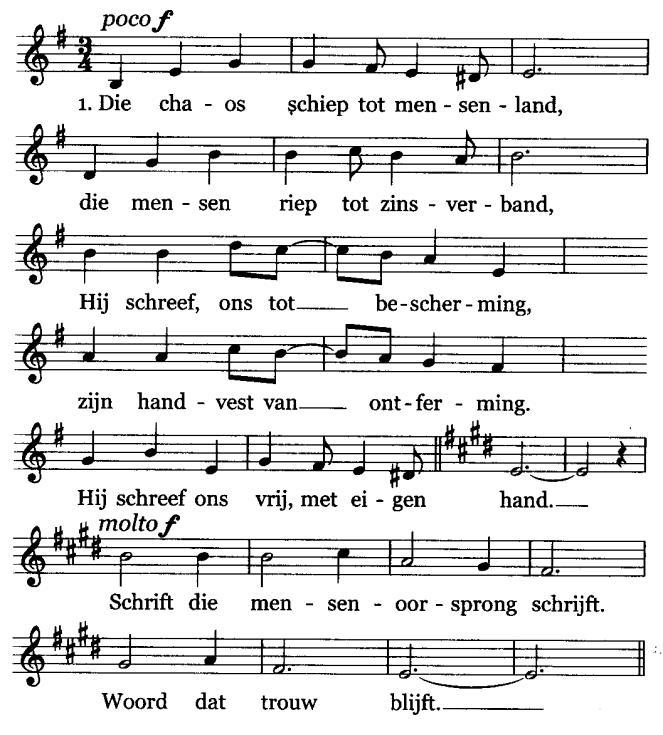 Meditatieve muziek Lied: Die chaos schiep tot mensenland (Lb 322) 2.