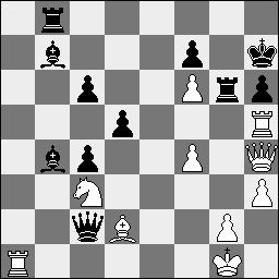 22.Tf4 Dxa2 23.Txg4 Lf6 24.Tg6 Df7 25.Txh6 Kg7 26.Tg6 Kh7 en hier had Carlier een modelpartij kunnen bekronen met 27.De2 waarna zwart niets meer doet tegen Dh5 mat. Carlier speelde echter 27.