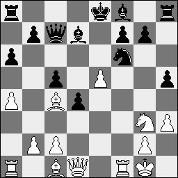 Lf2 Te7 28.Lg3 Dd7 +1.46 d15 Tiger 14.0 22.fxg6 De5 23.gxh7+ Kh8 24.Lxe3 Dxe3+ 25.Tf2 Pd7 26.Pf3 Pe5 27.Pxe5 Lxe5 28.De2 Dg3 29.Kf1 f6 30.Tf3 Dg5 1-0 Wit : Wim Buth Zwart : Ap Willebroordse 1.e4 e5 2.