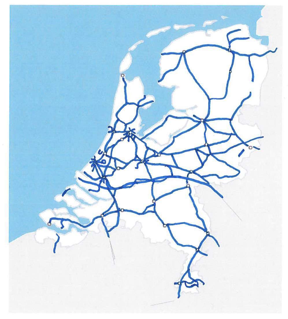 Het netwerk van de EU in Nederland - nu Alle spoorwegen in Nederland maken