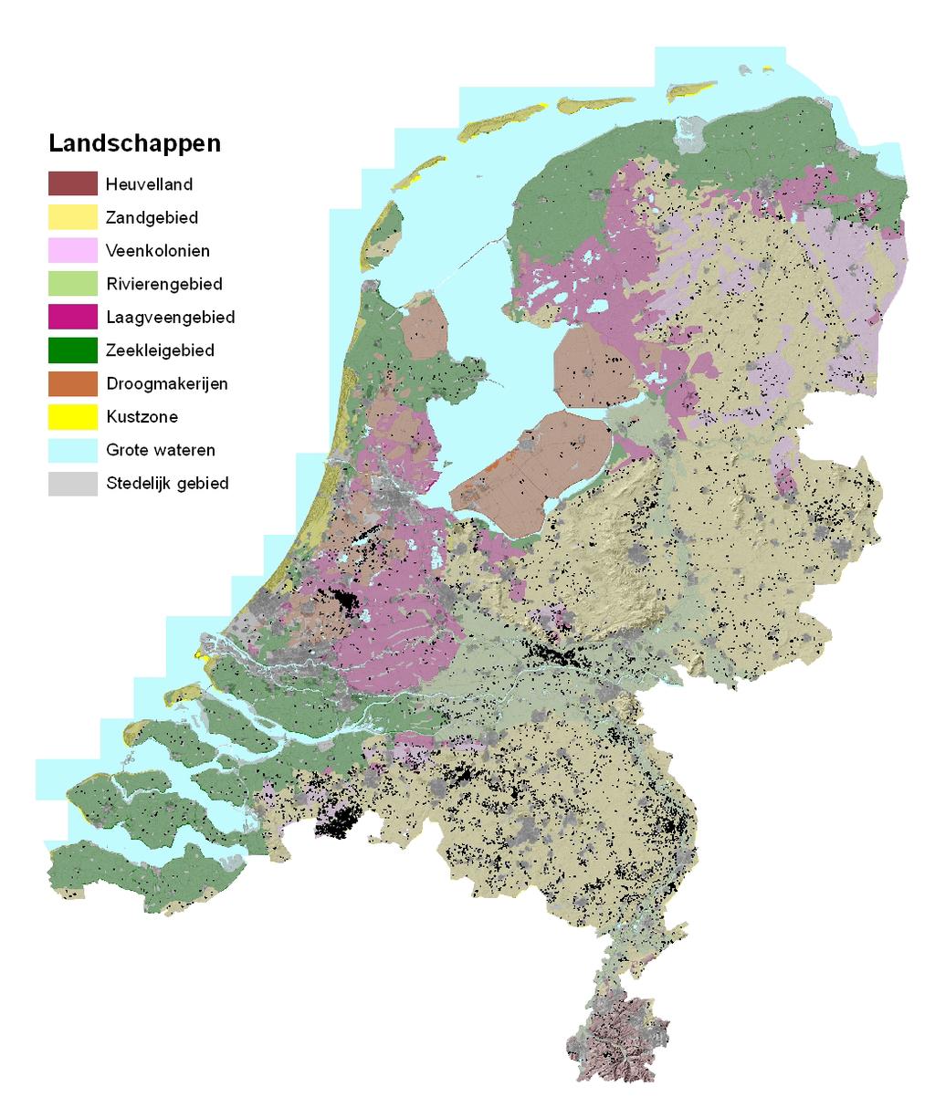 5 Boomkwekerij, landschap, geomorfologie en bodem Dit hoofdstuk bevat de resultaten van een GIS-analyse gericht op het beschrijven van het voorkomen van boomkwekerij in Nederland in relatie tot het