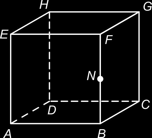 2.4 Lijn en vlak 52 ABCD.EF GH is een kubus die op tafel staat. N is het midden van ribbe BF.