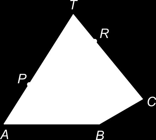 Het tekenen van de doorsnede van vlak P QR met de piramide komt neer op het zoeken van het