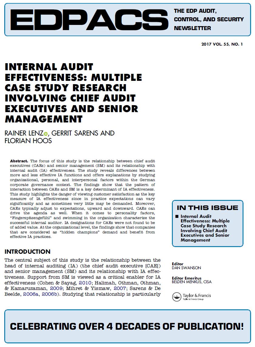 Academic research Highlights: Viewing customer satisfaction as the key measure of IA effectiveness is dangerous, since in practice expectations can vary significantly and as sometimes very