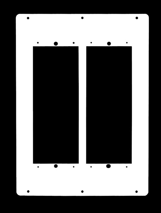 Voor belplaten met 1   Afmetingen: 200 (B) x 512 (H)