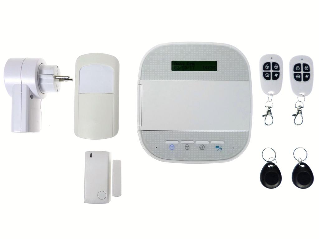 Veilig Thuis H103 Draadloos AlarmSysteem 299,95 Het H103 draadloos alarmsysteem maakt gebruik van de laatste