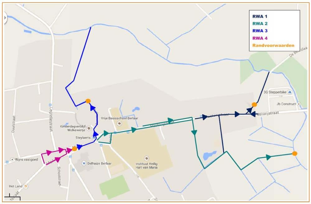 ONTWERP RIOLERING Schematische voorstelling RWA-stelsel - Afwatering via grachten naar RWA-stelsel -