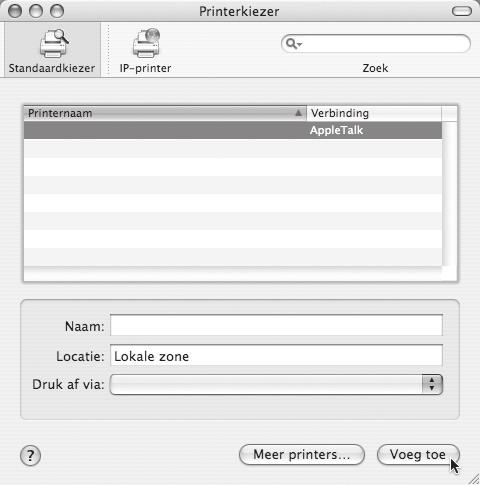MAC OS X 14 Configureer de printerdriver. De procedure voor het configureren van het printerstuurprogramma verschilt afhankelijk van de versie van het besturingssysteem.
