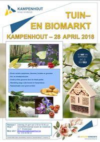 Bio-tuinmarkt in Kampenhout op 28 april 2018 Tuin- en Biomarkt Kom op 28/4 naar de gemeentehuisstraat en het binnenplein van het gemeentehuis van Kampenhout voor een gezellige markt met bio-, tuin-