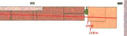 2 is de hoogtebegrenzing (in rood) binnen de molenbiotoop middels doorsneden voor respectievelijk de bestaande en de geplande situatie weergegeven'.