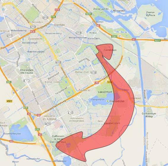 Naast deze twee gebieden zijn De Diemen, Diemerbos, Bijlmerweide, Gaasperplas, Gaasperzoom, De Hoge Dijk en Ouderkerkerplas de belangrijkste natuurgebieden die worden verbonden.