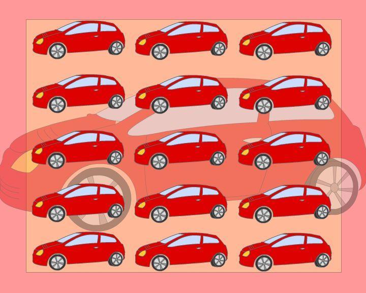 Vraag 209 Uitleg: Bekijk de bron. Bron: Breuken. 6 auto's worden verkocht van het totale aantal afgebeelde kleine auto's. NB. De grotere auto op de achtergrond telt NIET mee bij de som.