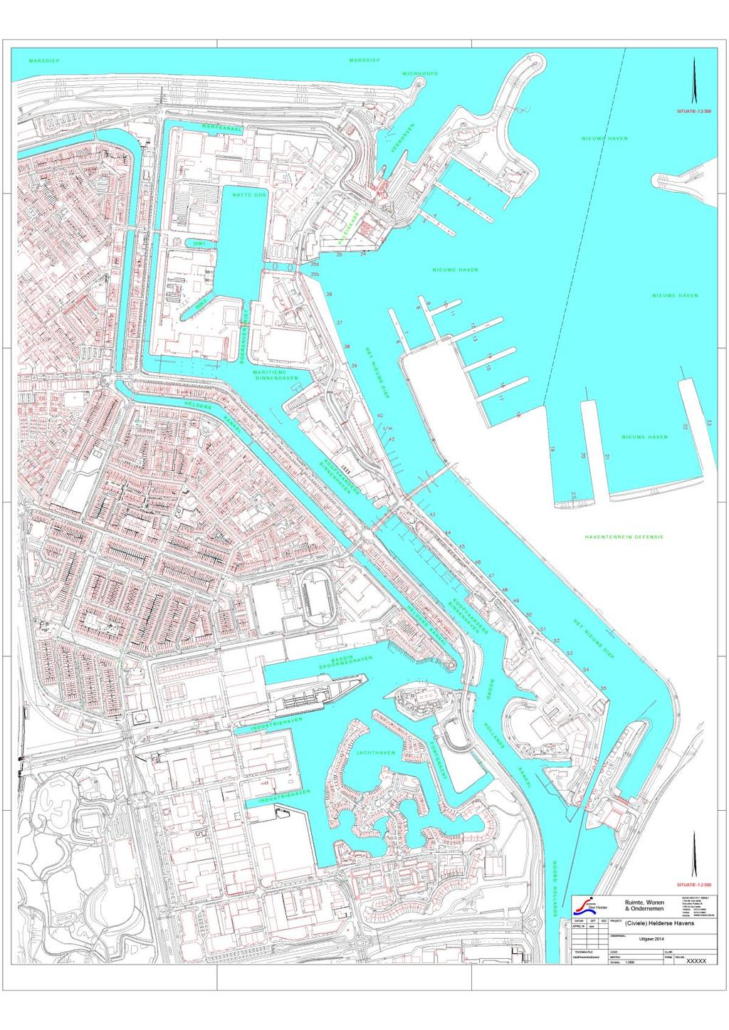 Bijlage 1: Beheersgebied haven Den Helder Niet op de kaart aangegeven: De loskade aan het Noord-Hollands Kanaal