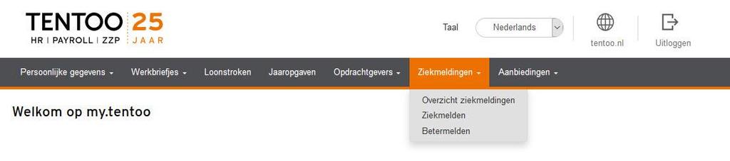 ZIEKMELDINGEN Het onderwerp Ziekmeldingen valt uiteen in drie onderwerpen.