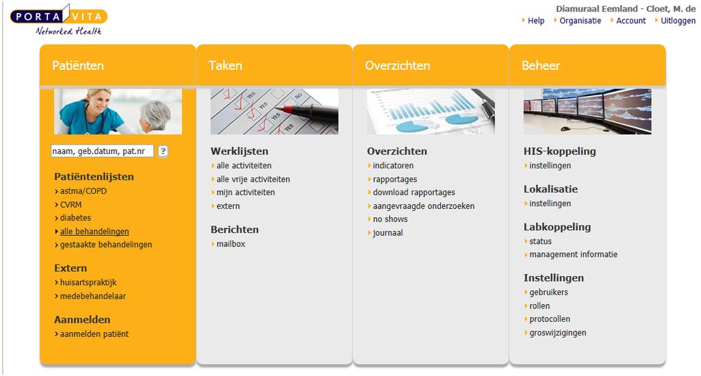 His koppeling Om berichten van ouderenzorg vanuit dit systeem naar het HIS te sturen moet eerst een koppeling worden