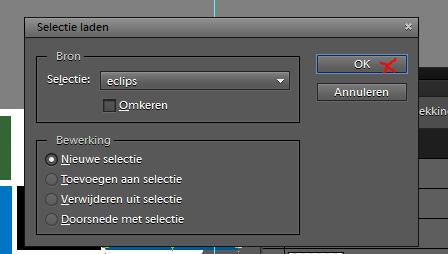 Menu selecteren selectie laden Laad de selectie eclips We gaan de selectie