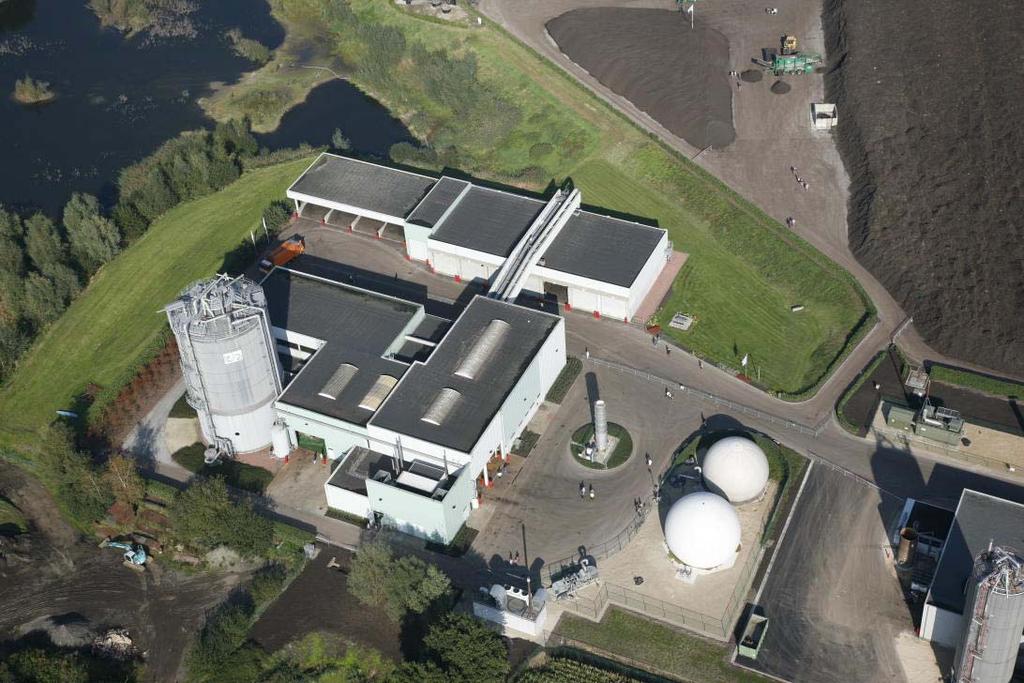 site noord: vergisting 2 In de vergistinginstallatie wordt GFT+ omgezet tot compost en biogas.