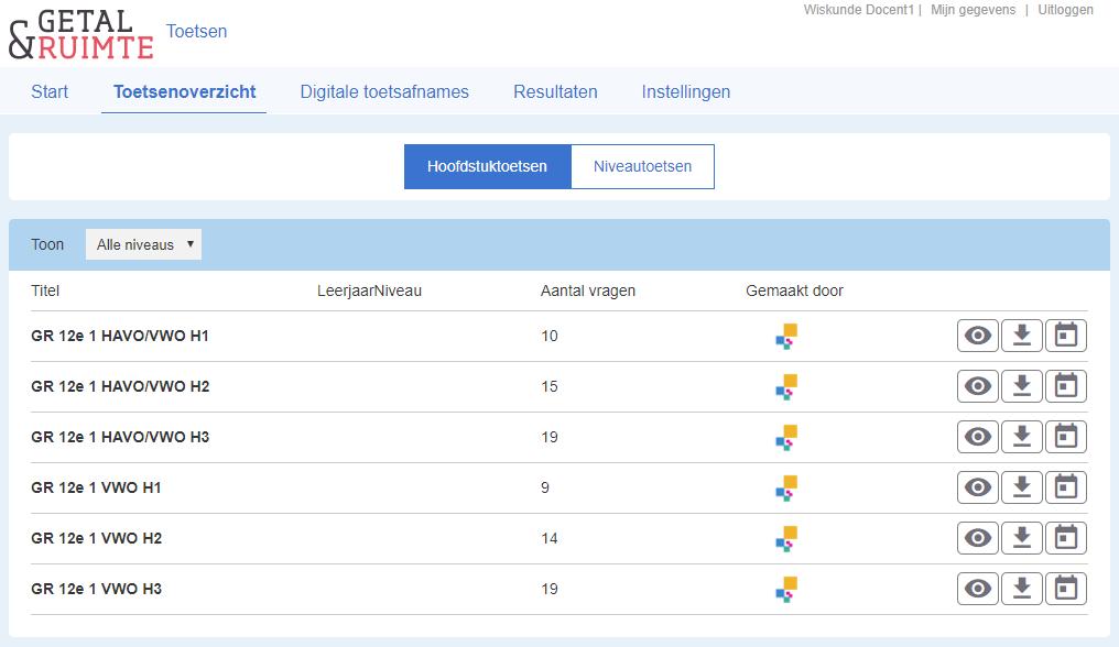 Toetsen Nieuwe toetsomgeving waar docent: kant-en-klare toetsen kan downloaden zelf toetsen kan samenstellen en aanpassen de mogelijkheid heeft om digitaal te toetsen (via aparte