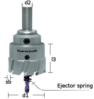 Hardmetalen Karnasch POWER-MAX 30 SUPER HEAVY-DUTY gatzagen / kernboren Het "Easy-Change" snelwisselsysteem van de POWER-MAX gatzagen voor bijna ongelimiteerd gebruik met handboormachines,