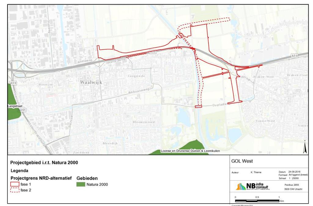 Figuur 7.4 Natura 2000-gebieden Door het NRD-alternatief verandert de verkeersintensiteit op wegen binnen het studiegebied.