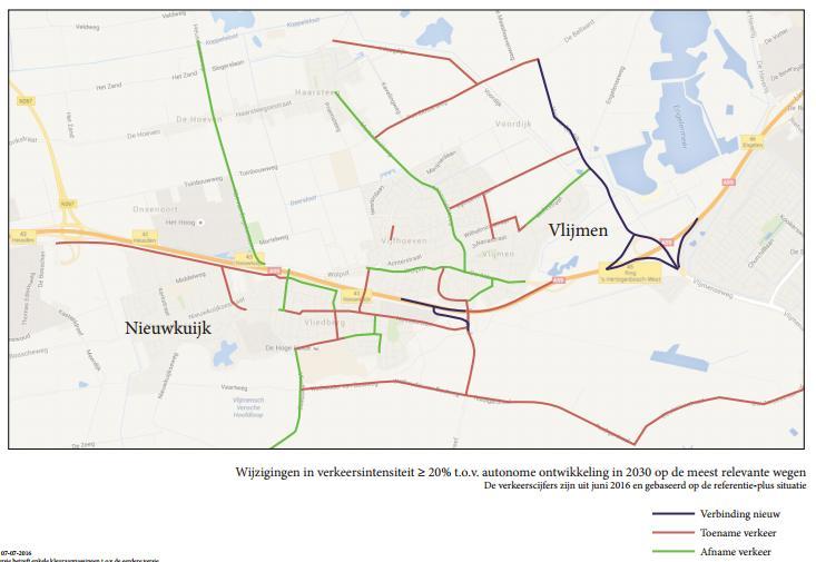 Effecten NRD-alternatief fase 2 In fase 2 vindt de realisatie van de zuidelijke parallelweg in Nieuwkuijk plaats.