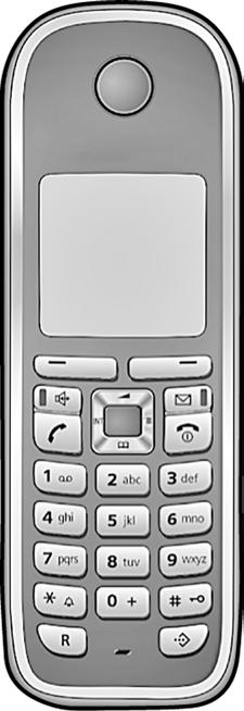 4 Toetsen en functies van de handset d c p f a Displaytoetsen: Functie starten die links of rechts op de laatste displayregel wordt weergegeven.