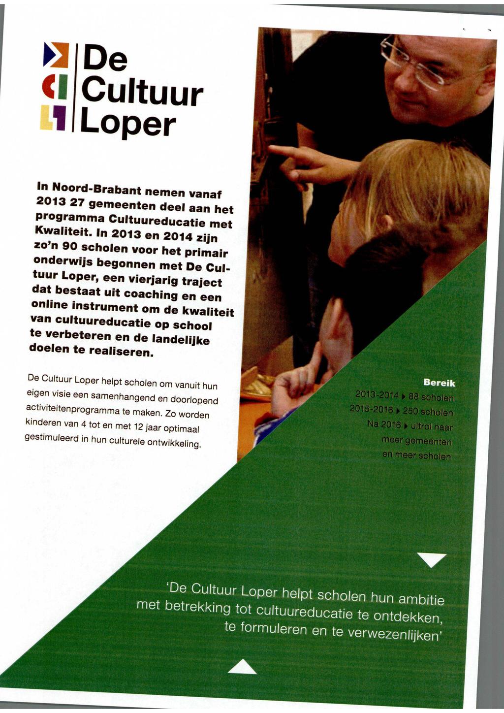 AB/019785 Bereik 'De Cultuur Loper helpt scholen hun ambitie met