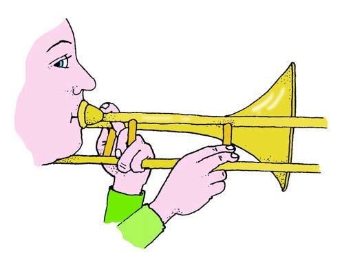 Hoe hou je de trombone vast?