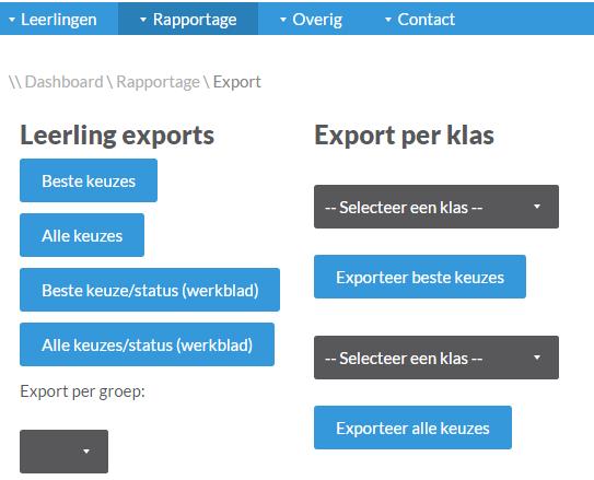 4. RAPPORTAGES Het menu rapportages levert verschillende rapportages om de voortgang van het project te monitoren. De verschillende overzichten worden in de volgende subparagrafen kort toegelicht. 4.