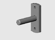 zilver Te bevestigen op muursteun d.m.v.: 4000 154-000 RVS schroef verzonken kop/kruiskop M 6 x 16 50 4000 21-000 RVS moer M 6 100 Aan de lagerzijde gebruiken: 4210 49-00 Lagerpen 12 mm met