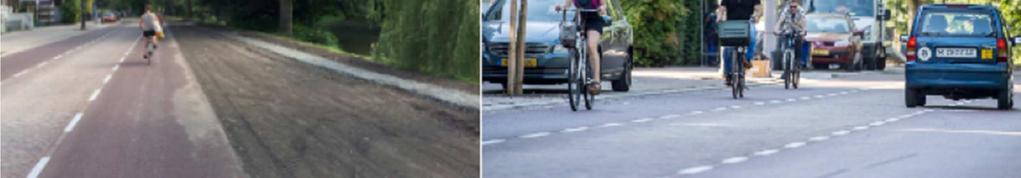 Doel daarbij is om de fietsers meer ruimte te geven en het autoverkeer ondergeschikt te maken aan de fiets. De versmalde rijbaan dient evenwichtiger te worden gedeeld tussen fietsers en auto s.