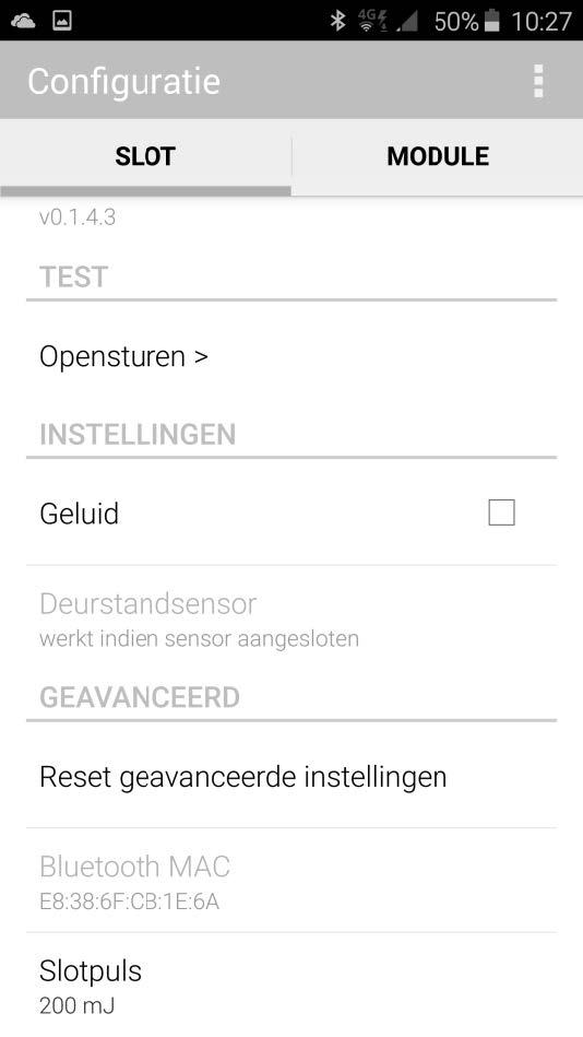 CONFIGURATIEHANDLEIDING GEAVANCEERDE INSTELLINGEN Voor de installateur zijn er geavanceerde configuratie mogelijkheden binnen de oplegslot-controller, zodat de installateur indien noodzakelijk de