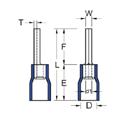 VLAKSTEKERHULS met extra MET tab EXTRA TAB Ar.nr EH W W1 F F1 L 1 100120 100 6.3x0.