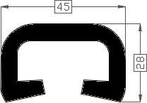 rollengte 2119013 bovenkant 1-3 mm zwart