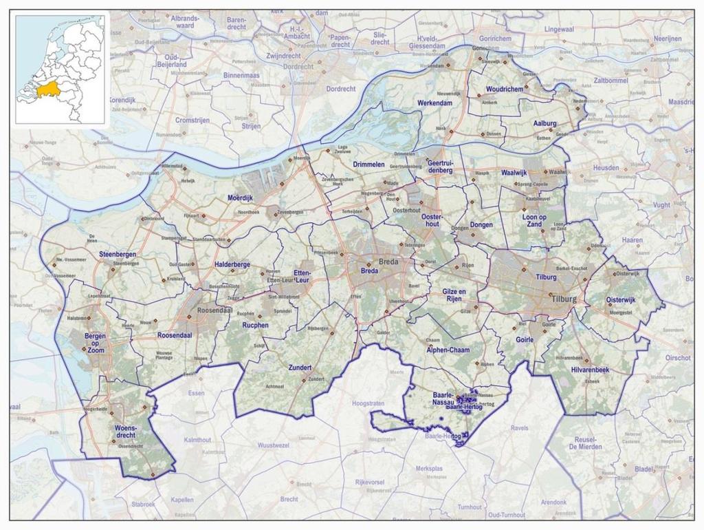 2.2 Opbouw van het regiobeeld De opbouw van het regiobeeld volgt de drie onderwerpen uit het onderzoek en de daarbij behorende toetspunten uit het toetsingskader (zie hiervoor deze link: Inrichting