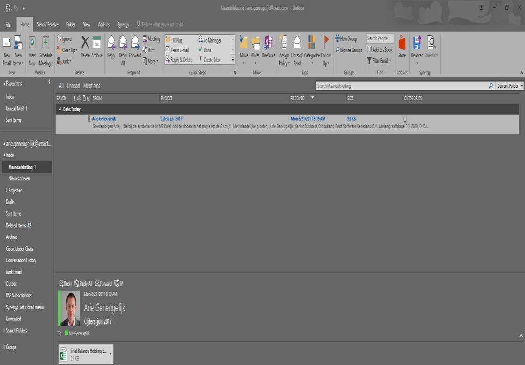 Is dit nu de laatste versie van mijn MS Excel Sheet? Had ik mijn laatste versie al doorgemaild?