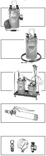 .. 14 PNEUMATISCHE KETELS VOOR LIJM MET OPLOSBARE BASIS... 15 Accessoires... 15 PNEUMATISCHE KETELS VOOR HET SPUITEN VAN LIJM EN VERF.