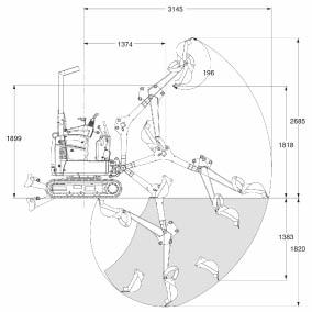 E08 E10 Motor Merk / Model Brandstof / Koeling Maximaal vermogen bij 2000 tpm (ISO 9249) Koppel bij 1600 tpm (SAE netto) Aantal cilinders Cilinderinhoud Boring / Slag Alternator Startmotor