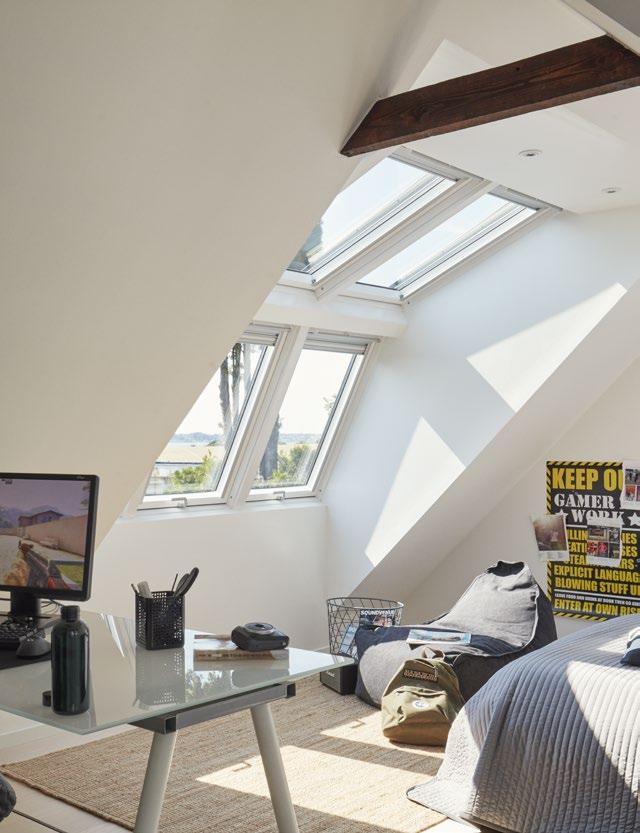 VELUX dakkapel serre Maximaal daglicht met een ruimtelijk uitzicht Haal het maximale uit uw huis en zolder met de VELUX dakkapel serre.