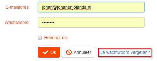 7. Wachtwoord vergeten of nieuw
