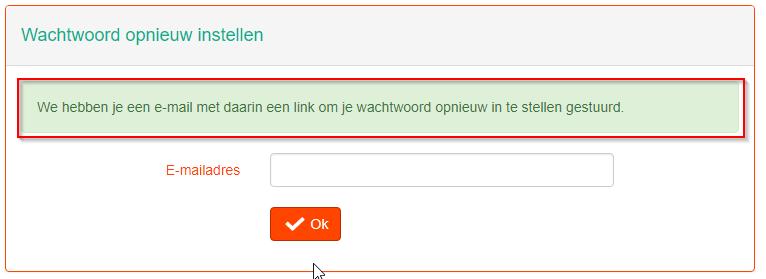 e-mailadres op en klik Ok.