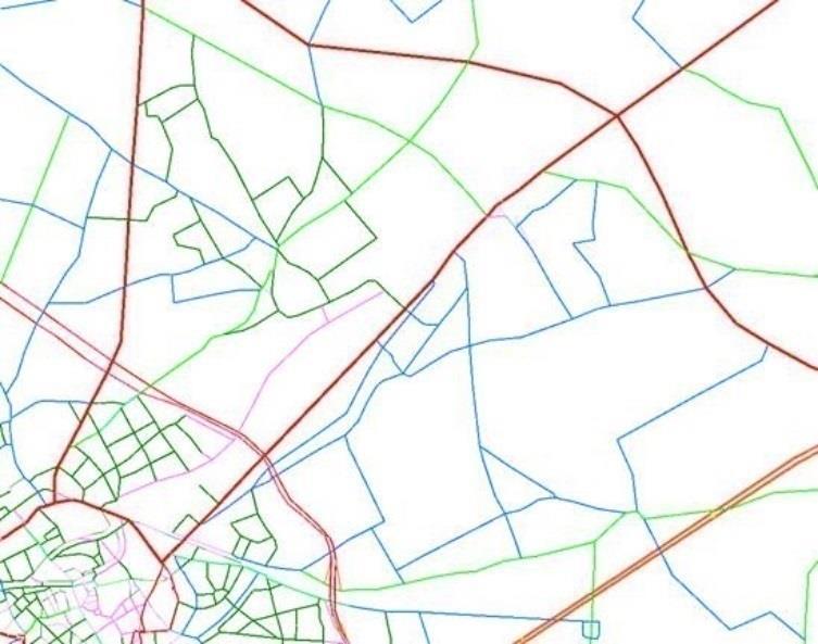 Het stadsmodel gaat verder dan de gemeentegrenzen van de stad Kortrijk. Ook delen van het grondgebied van Harelbeke en Kuurne zijn inbegrepen in het stadsmodel.