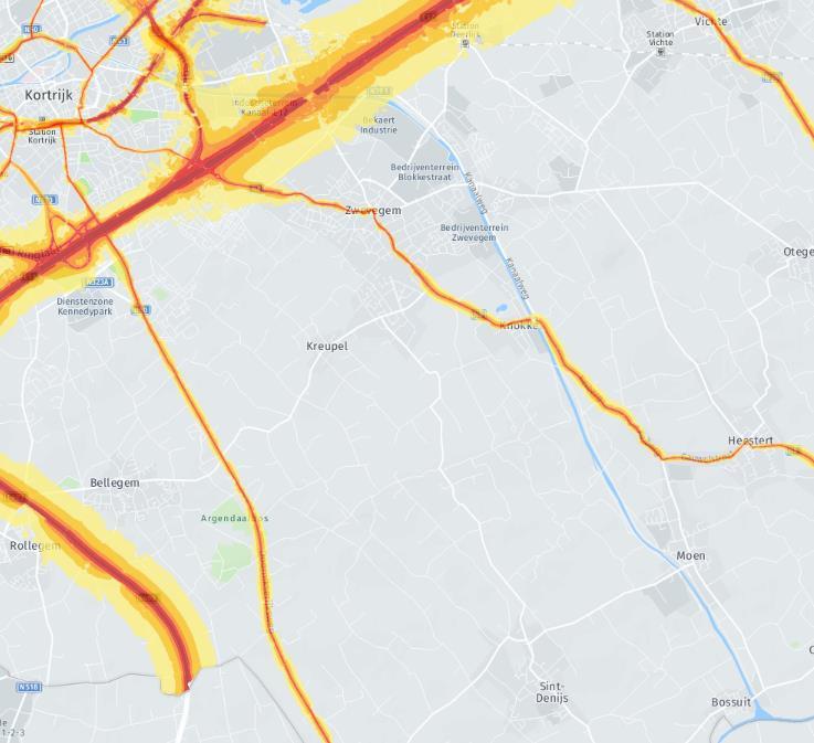 Bijlage 6: beschrijving referentiesituatie Kortrijk wordt ontsloten via de R8 (primaire weg II) die aansluit op de E17 ten zuidoosten van Kortrijk.