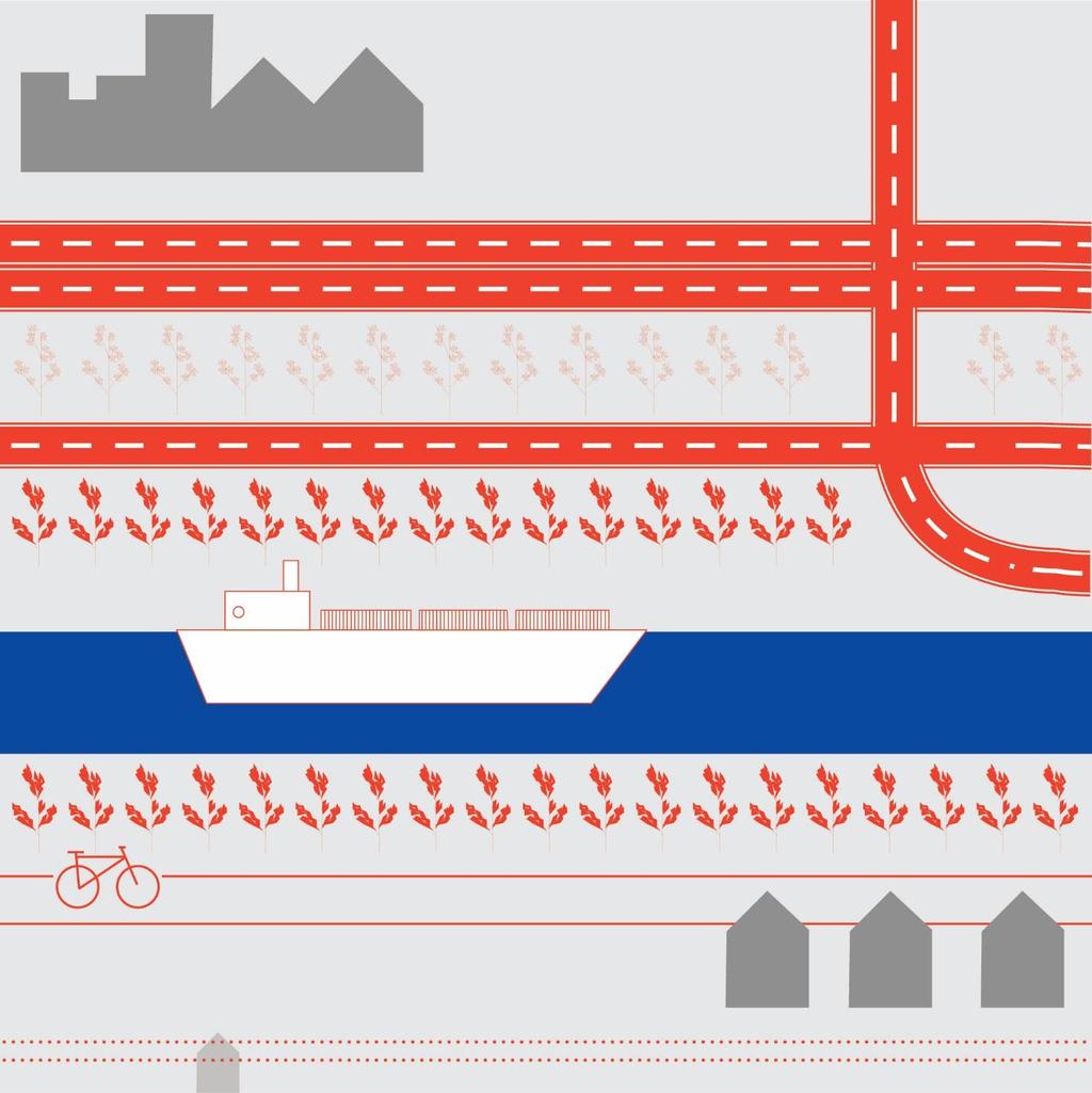 Mobiliteit Concept 9: KBK als onderdeel van een multimodaal verkeerssysteem Het kanaal Bossuit-Kortrijk, zelf een waterweg, maakt deel uit van een groter, multimodaal verkeerssysteem dat wordt