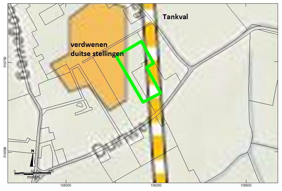 Ten noordwesten van het plangebied lagen duitse stellingen, deze zijn verdwenen. 20 Afbeelding 7.