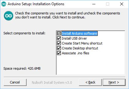 3. Start het gedownloade programma arduino-1.8.5-windows.