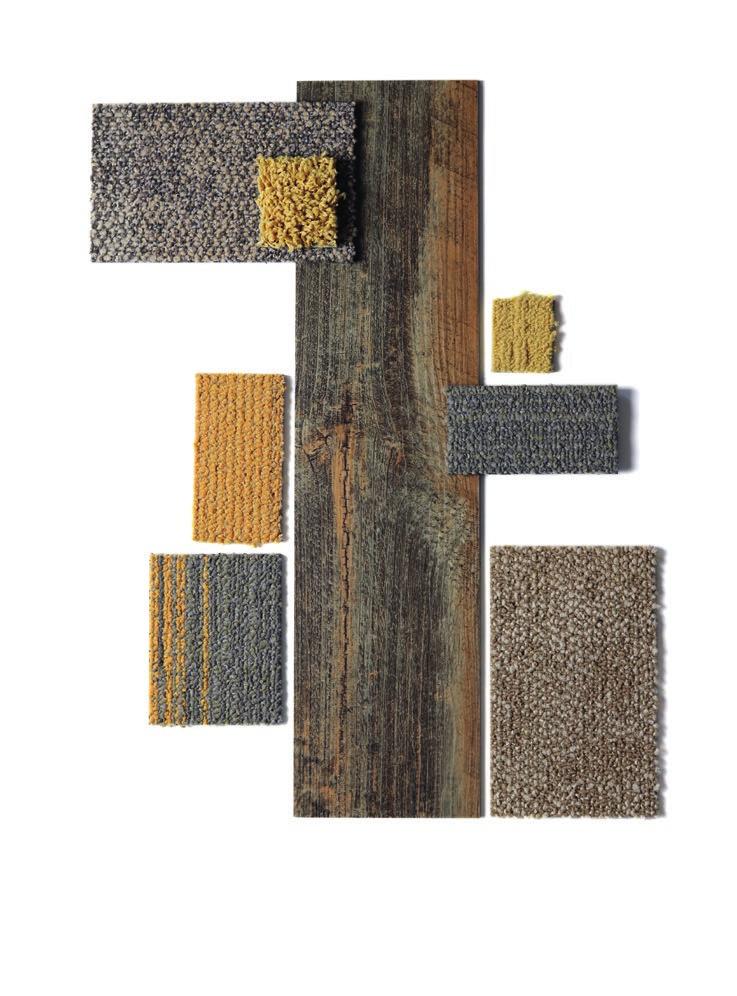 1 2 8 1. Textured Woodgrains - Antique Maple 2. Composure - Retreat. HN80 - Maize.